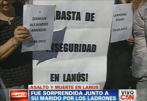 Movilización y pedido de seguridad tras la muerte de una mujer en Lanús