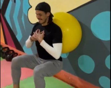 Sin descanso: Edinson Cavani entrenó en el día libre de Boca