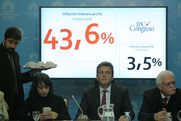 La inflación Congreso fue de 3,5% en mayo y asciende a 23,6% en lo que va de 2016
