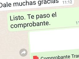 Estafador le pidió dinero por WhatsApp: se dio cuenta y el comprobante se viralizó