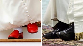 la humildad del papa reflejada hasta en los zapatos la humildad del papa reflejada hasta en los zapatos