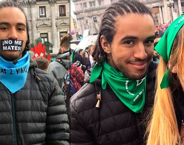 ¿De qué lado estás? El misterioso personaje que estuvo en las dos marchas por el aborto