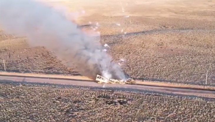 Chubut: un camión contrabandeaba fuegos artificiales y comenzaron a explotar