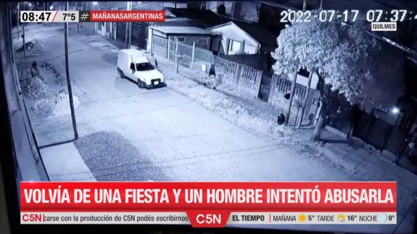 VIDEO: regresaba a su casa y un hombre intentó abusarla