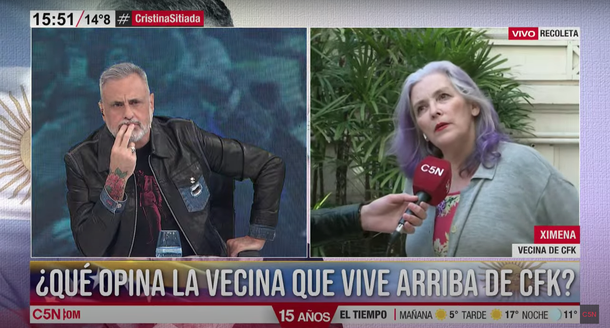 Rating: sin vallas cómo le fue a Jorge Rial con la vecina de Cristina Kirchner