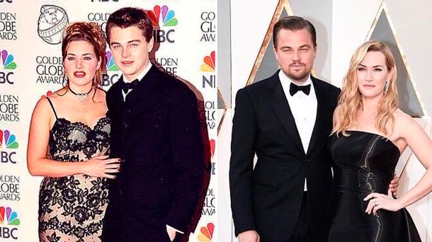 El antes y el después de Leonardo Di Caprio y Kate Winslet