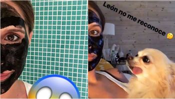 Mica Tinelli junto a León Mica Tinelli junto a León