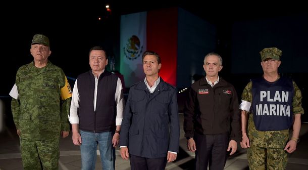 Enrique Peña Nieto al dar un mensaje a su país en la noche del martes