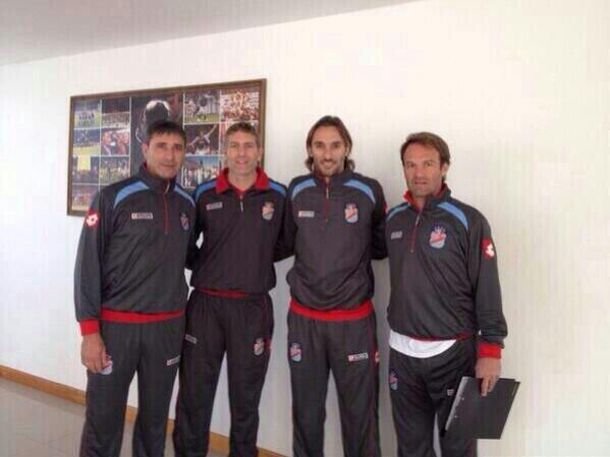 Se puso el buzo: Martín Palermo dirige su primera práctica en Arsenal