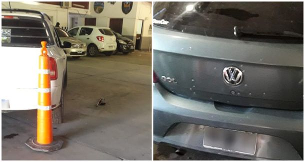 Chaco: un auto perseguía a los tiros a otro y terminaron en un estacionamiento policial