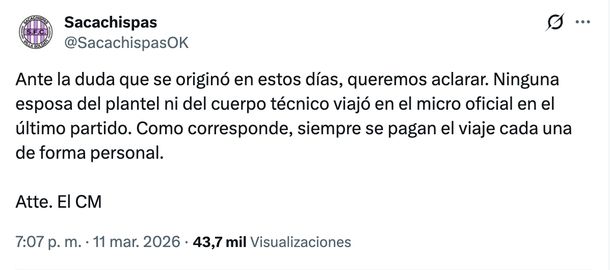 El picante tuit de Sacachispas para burlarse del escándalo que salpica a Manuel Adorni. El picante tuit de Sacachispas para burlarse del escándalo que salpica a Manuel Adorni. 