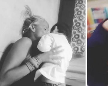 Emotivo reencuentro de Nazarena Vélez con su hijo