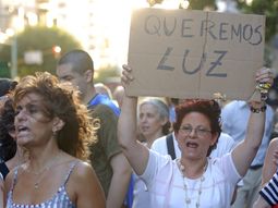 Protestas por cortes de luz