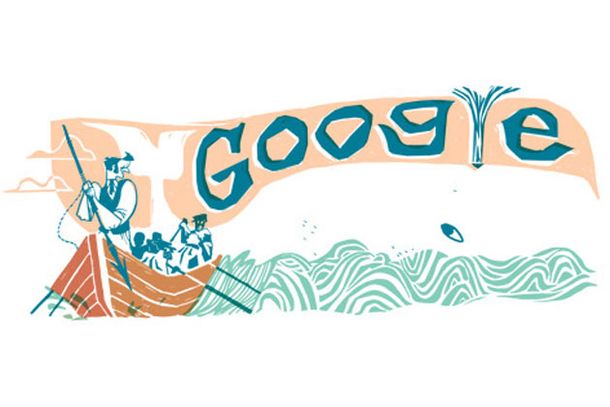 Google recuerda en su doodle al autor de Moby Dick