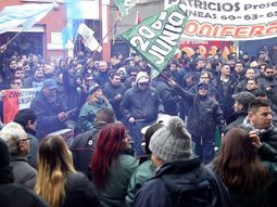 Una de las manifestaciones durante la protesta de los choferes en Córdoba