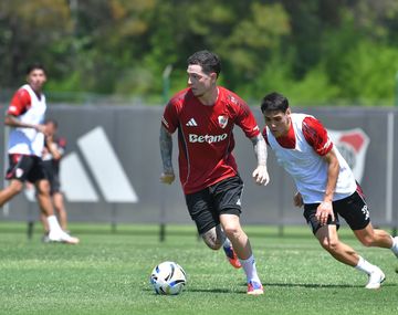 Moreno tuvo su primera práctica en River: el detalle que llamó la atención