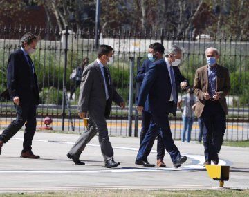 La llegada de Alberto Fernández a la Casa de Gobierno. Foto: Télam.