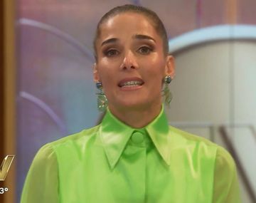 El look de Juana Viale en el primer Almozando con su nombre: seda y transparencias