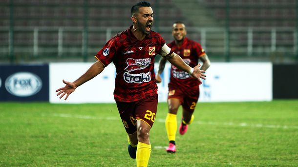 El festejo del primer gol del equipo venezolano