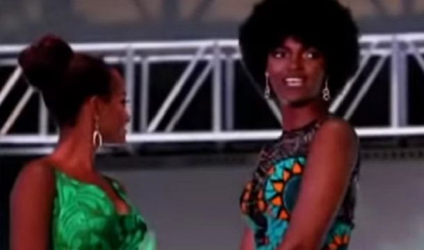 Impresionante accidente: se le prendió fuego el pelo a Miss África en plena coronación