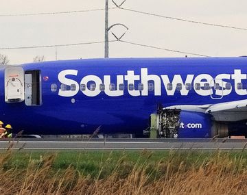 Así quedó el avión de Southwest Airlines tras el accidente